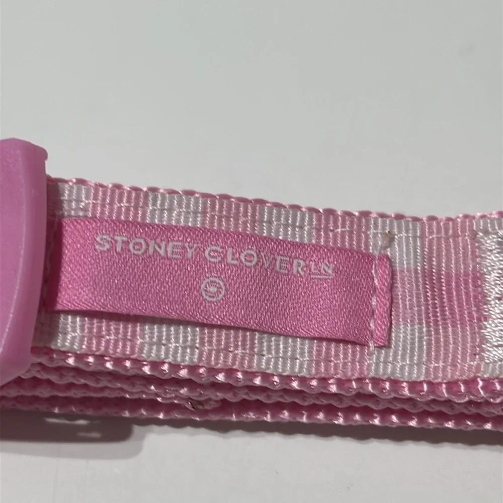 Stoney Clover Lane LIMITED EDITION Medium Pink Gingham Dog Collar